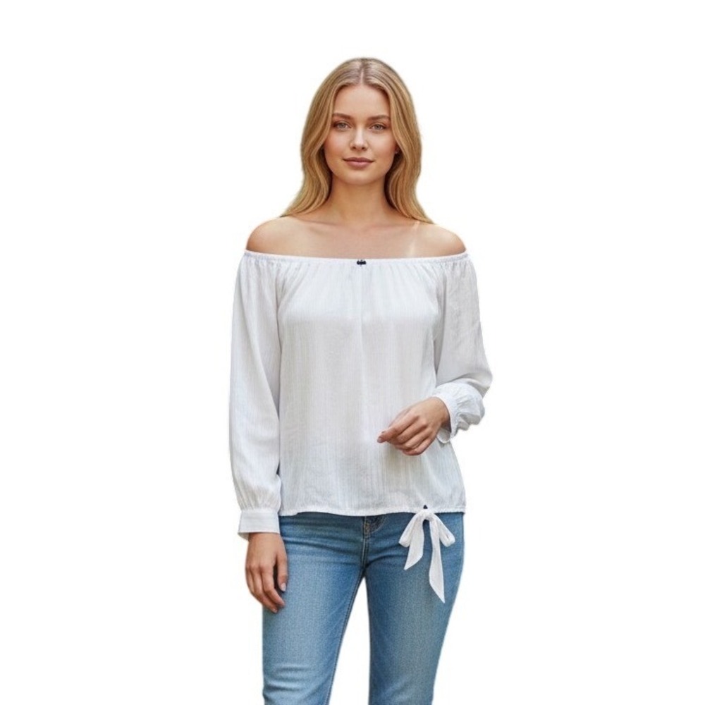 Vince Camuto New Romantic Off The Shoulder Blouse New Ivory 91624199 L